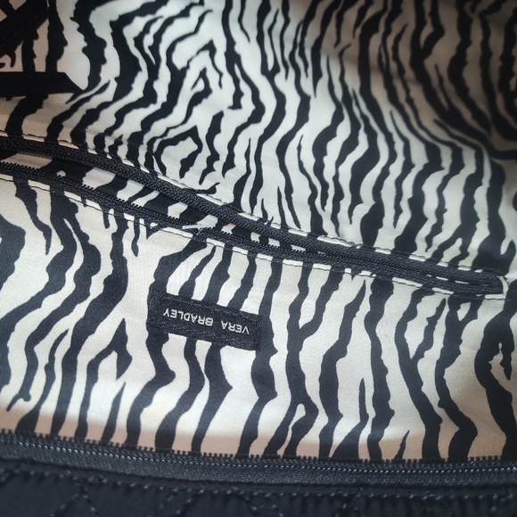 VERA BRADLEY EUC XL WEEKENDER BLACK QUILTED TRAVEL BAG LUGGAGE STYLE - Picture 9 of 9